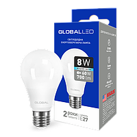 LED-лампа GLOBAL A60 8W яскраве світло 220 V E27 AL (1-GBL-162)