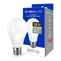 LED-лампа GLOBAL A60 10W м'яке світло 220 V E27 AL (1-GBL-163)