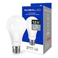 LED лампа GLOBAL A60 12W яскраве світло 220V E27 AL (1-GBL-166)