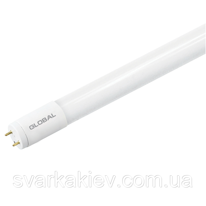 LED-лампа GLOBAL T8 (труба), 8W, 60 см, холодне світло, G13, 220V