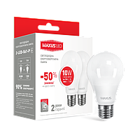 LED-лампа A60 10W м'яке світло 220V E27 (по 2 шт.) (2-LED-561-P)