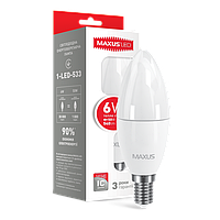 LED-лампа C37 6W м'яке світло 220V E14 (1-LED-533)