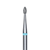 Фреза алмазна нирка заокруглена синя діаметр 1,6 мм / робоча частина 3,4 мм СТАЛЕКС, фото 2