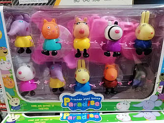 Ігровий набір Свинки Пеппи Peppa Pig фігурки Друзі та меблі
