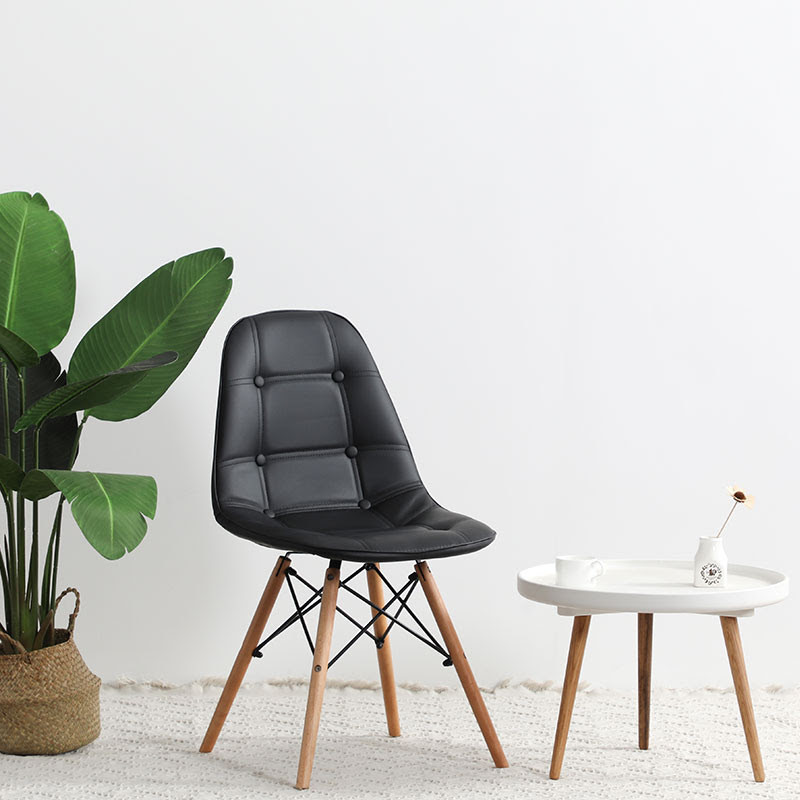 Стілець обідній м'який СДМ-Груп Тауер Софт ніжки бук, колір чорний, фото 1