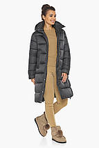 Модна Куртка графітова жіноча модель 47150 40 (3XS), фото 3