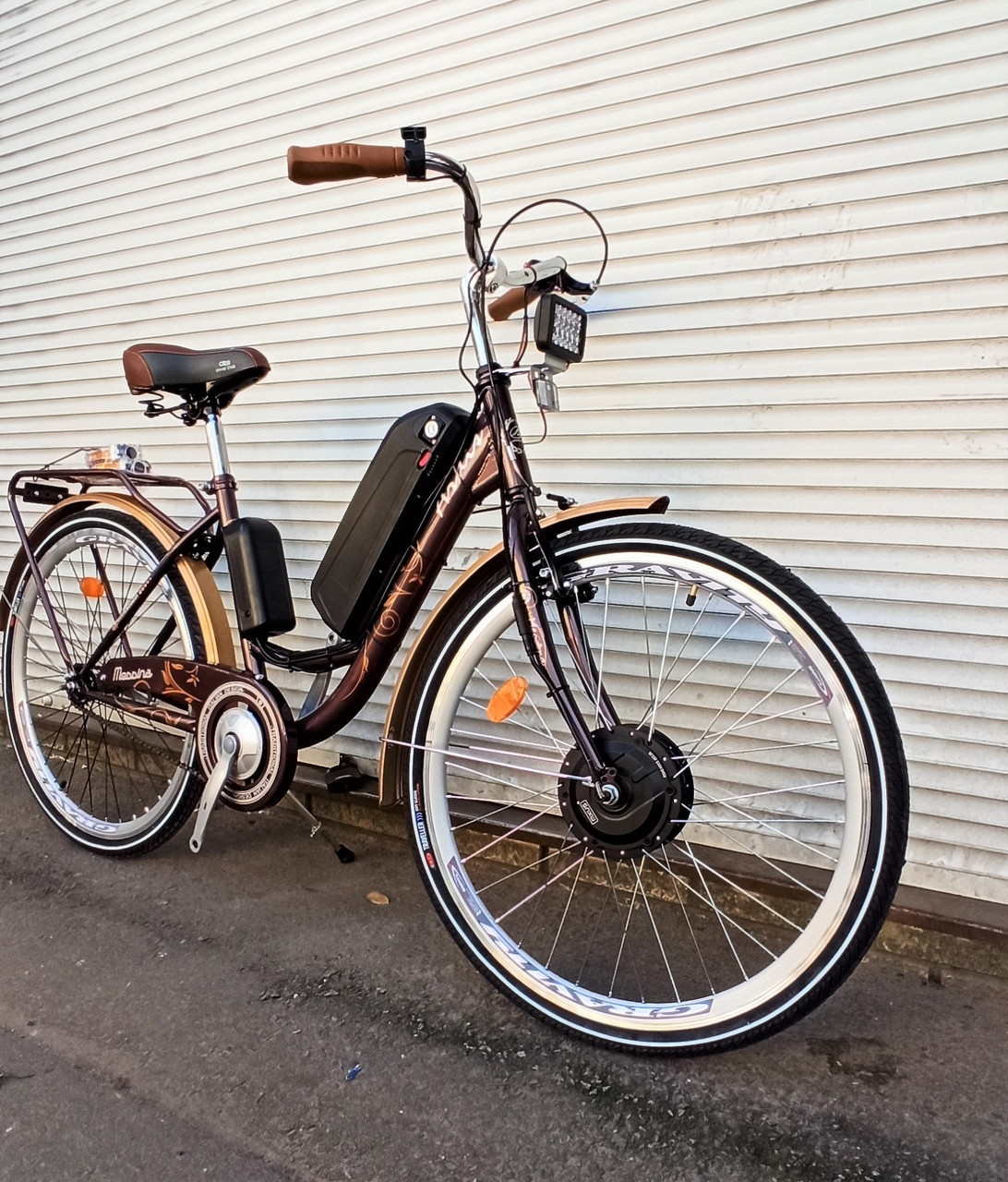 Електровелосипед Lady "Meddina" 500 W 10,4ah 54V ebike Дорожній LED фара Круїз контроль