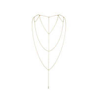 Цепочка для спины Bijoux Indiscrets Magnifique Back and Cleavage Chain - Gold, украшение для тела AMORELI