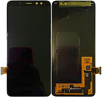 Дисплей модуль тачскрин Samsung A530 Galaxy A8 2018 черный Amoled оригинал сервисная упаковка GH97-21529A