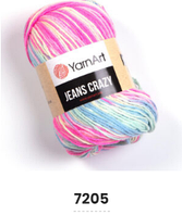Нитки пряжа для в'язання бавовна акрил JEANS CRAZY  Джинс Крейзі від YarnArt Ярнарт № 7205