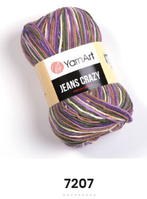 Нитки пряжа для в'язання бавовна акрил JEANS CRAZY  Джинс Крейзі від YarnArt Ярнарт № 7207