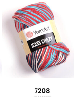 Нитки пряжа для в'язання бавовна акрил JEANS CRAZY  Джинс Крейзі від YarnArt Ярнарт № 7208