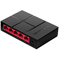 Світч (комутатор) 1000M (Gigabit) 5 портів Mercusys MS105G чорний #