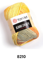 Нитки пряжа для в'язання бавовна акрил JEANS CRAZY  Джинс Крейзі від YarnArt Ярнарт № 8210