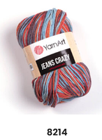 Нитки пряжа для в'язання бавовна акрил JEANS CRAZY  Джинс Крейзі від YarnArt Ярнарт № 8214