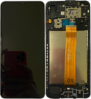 Дисплей модуль тачскрин Samsung A022 Galaxy A02 черный оригинал сервисная упаковка в рамке GH82-25250A