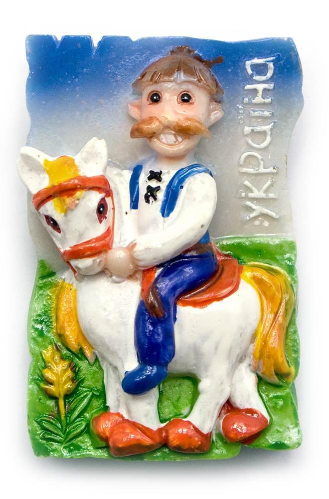 Магніт "Козак на коні" (6х4 см), фото 1