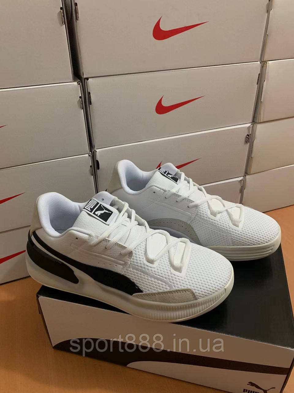 КРОСІВКИ Пума Puma CLYDE Hardwood LL 2 білі баскетбольні кросівки