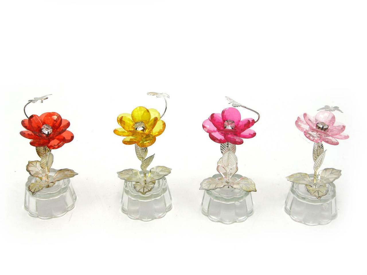 Квітка кришталева з метеликом (10,5х5х5 см), фото 1