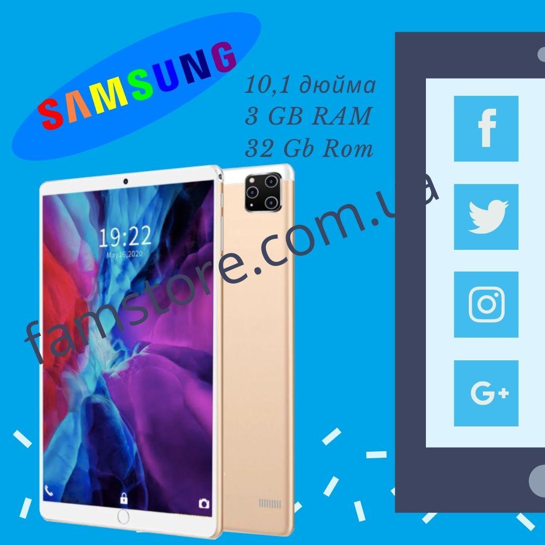 Планшет телефон Samsung wi-fi компьютер 3Gb/32Gb 10.1 дюйм, GPS, 2 sim i12  телефон гаджет, 12 ядер гарантия (ID#1521142855), цена: 5980 ?, купить на  Prom.ua