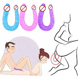 Подвійний фалоімітатор, Двосторонній фалоімітатор, Анально Вагінальний Вигнутий фалоімітатор