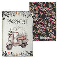 Обкладинка на паспорт Мопед