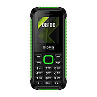 Кнопковий мобільний телефон Sigma X-style 18 Track Black-Green бюджетний телефон