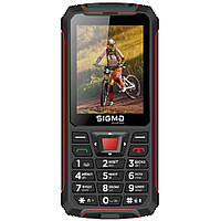 Кнопковий мобільний телефон Sigma X-treme PR68 Black Red бюджетний телефон