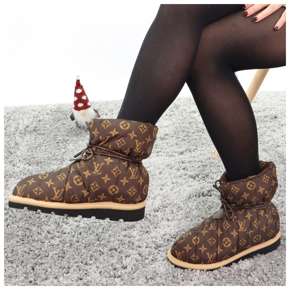 Жіночі зимові черевики Louis Vuitton LV Pillow Boots, дутики чоботи луї віттон, лв дуті на синтепоні, фото 1