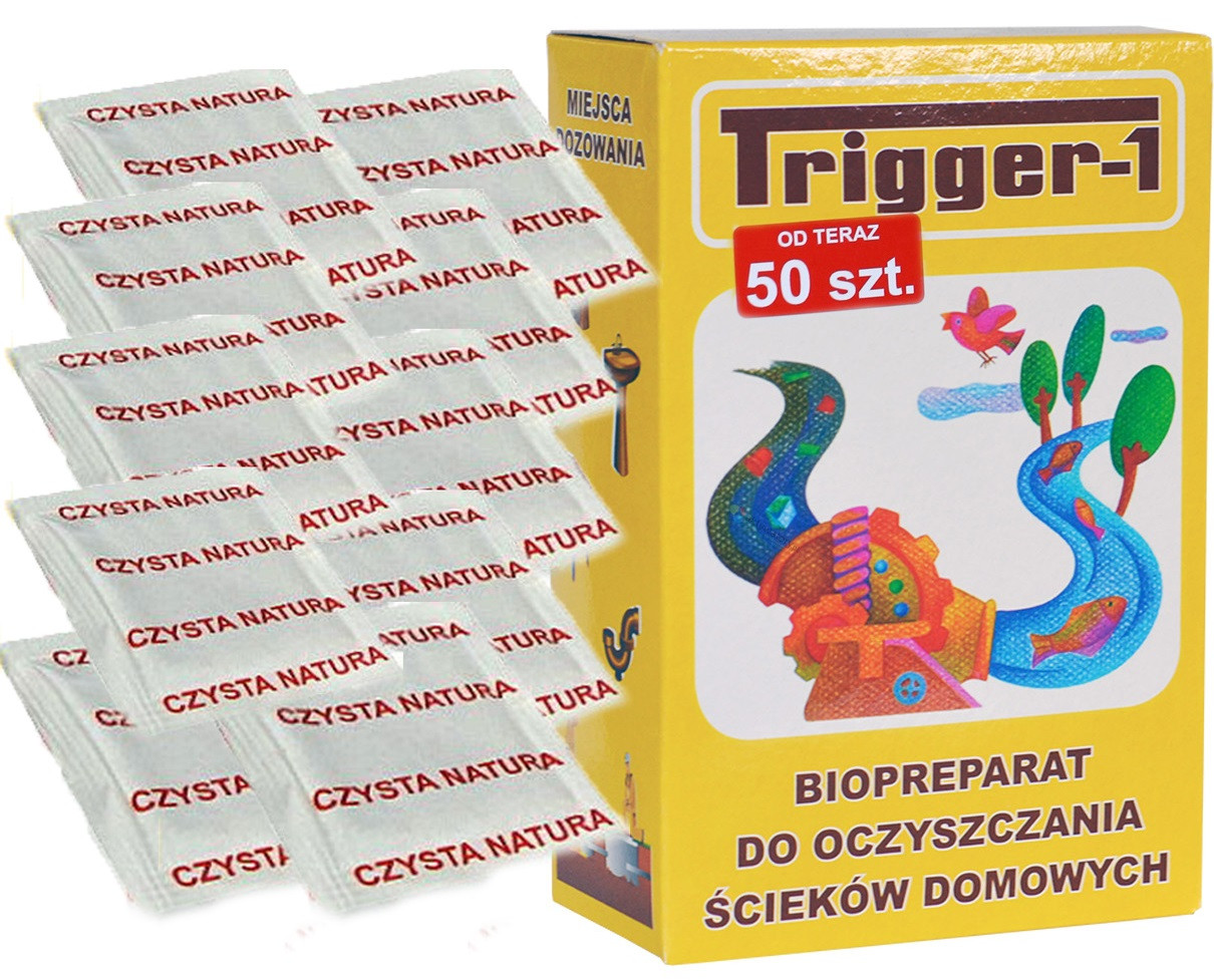 Средство для септиков и очистных сооружений Trigger-1, 50 шт - TRIGGER - фото 2 - id-p1521240251