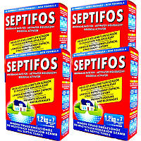 Средство для септиков и выгребных ям, биопрепарат для септиков Vigor, (4 х 1,2 кг) - Septifos