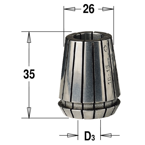 Цанга затискна ER 25 (D = 10 мм)