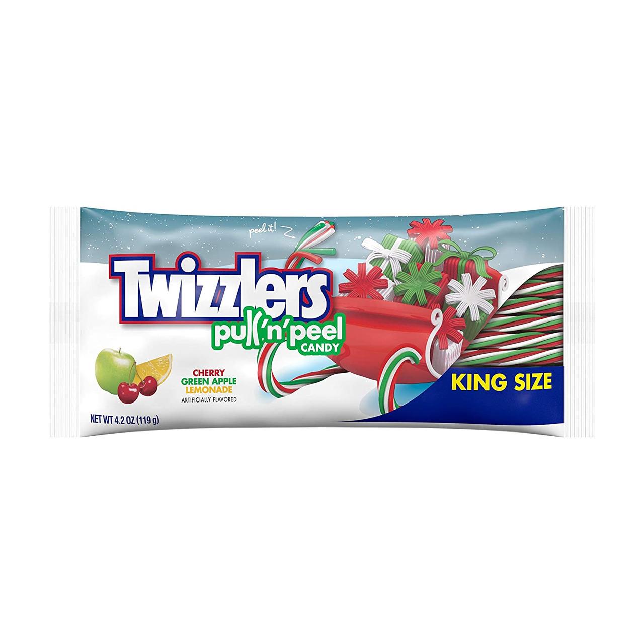 Цукерки TWIZZLERS PULL 'N' PEEL Holiday Assorted Fruit 119g