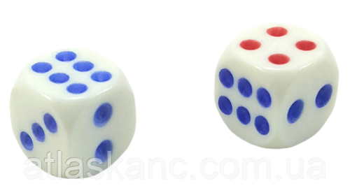 Кубики кістки гральні 1 шт 1 см 15430, фото 1