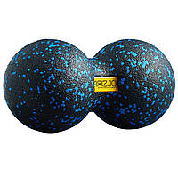 Массажный мяч двойной 4FIZJO EPP DuoBall 12 4FJ1349 Black/Blue. Мяч для массажа двойной -UkMarket-