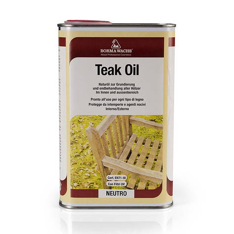 Тікове масло для дерева, Teak oil Borma Wachs, 1л, фото 2