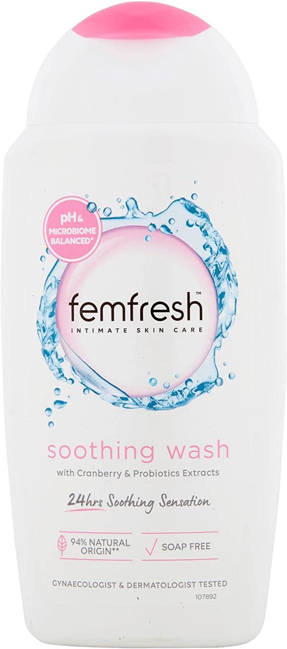 Гіпоаллергенний гель для інтимної гігієни з пробіотиками Femfresh Ultimate Care Soothing Wash 250 мл, фото 1