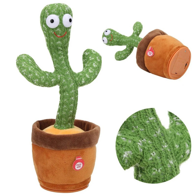 Танцюючий кактус співаючий 120 пісень з підсвічуванням Dancing Cactus