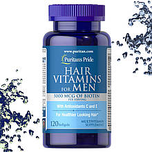 Вітаміни для волосся (для чоловіків) Puritan's Pride Hair Vitamins for Men 120 гелевих капсул