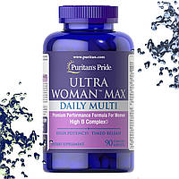 Вітаміни для жінок Puritan's Pride ULTRA WOMAN MAX Daily Multi 90 таблеток (каплетс)