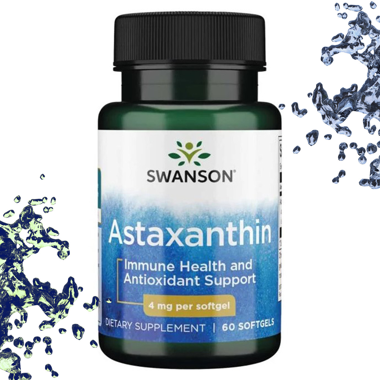 Астаксантин Swanson Astaxanthin 4 мг 60 гелевих капсул