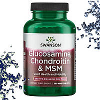 Хондропротектор Swanson Glucosamine, Chondroitin & MSM 360 міні таблеток