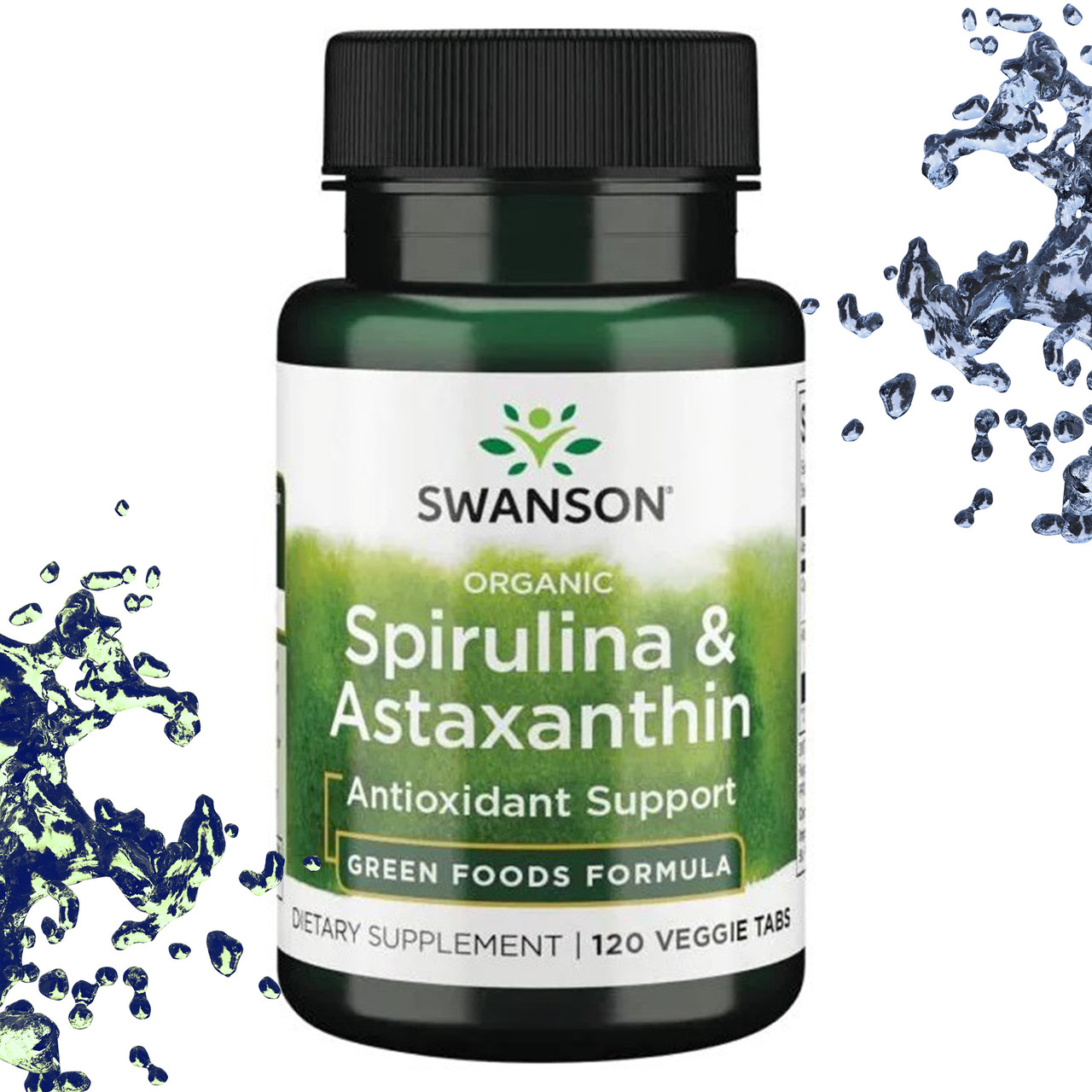 Спіруліна та Астаксантин Swanson Spirulina & Astaxanthin 120 вегетаріанських таблеток