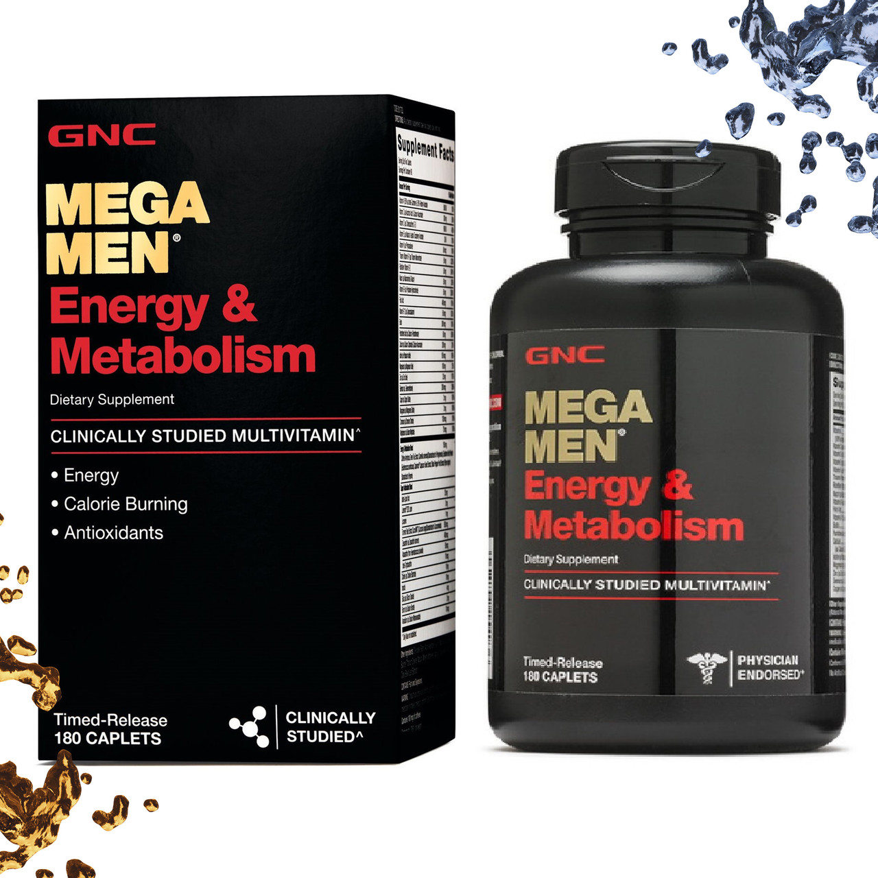 Вітаміни для чоловіків GNC Mega Men Energy & Metabolism 180 таблеток (каплетс)