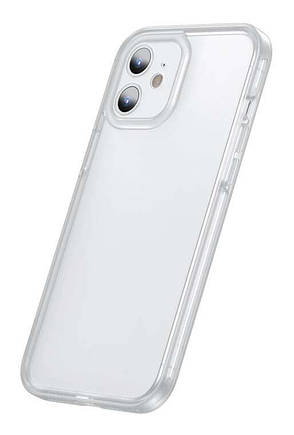 Чохол-накладка Baseus Camera Lens Protector Fram для iPhone 12 6.1" Прозорий/ Білий (FRAPIPH61N-02), фото 3