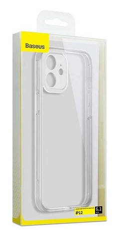 Чохол-накладка Baseus Camera Lens Protector Fram для iPhone 12 6.1" Прозорий/ Білий (FRAPIPH61N-02), фото 4