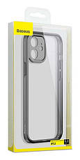 Чохол-накладка Baseus для iPhone 12 6.1" Прозорий/ Чорний (FRAPIPH61N-01), фото 6