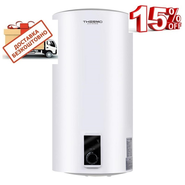 Бойлер Тонкий Узкий Сухой ТЭН 80 Л 390х416х930 Thermo Alliance SLIM 2 ...