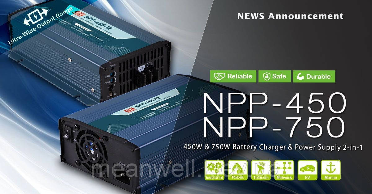 NPP-450-72 Зарядний пристрій для акумуляторів 450 Вт 72 В Mean Well