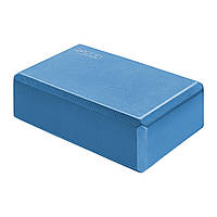 Блок для йоги 4FIZJO 4FJ1394 Blue. Цегла для йоги, йога-блок синій. Кубик для розтяжки, йоги, фітнесу